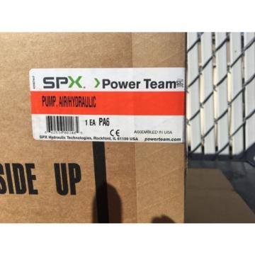 NEW SPX POWER TEAM PA6 HYDRAULIC FOOT PUMP AIR DRIVEN 10,000PSI