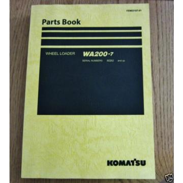 KOMATSU WHEEL LOADER WA200-7 PARTS BOOK SER # 80262 AND UP