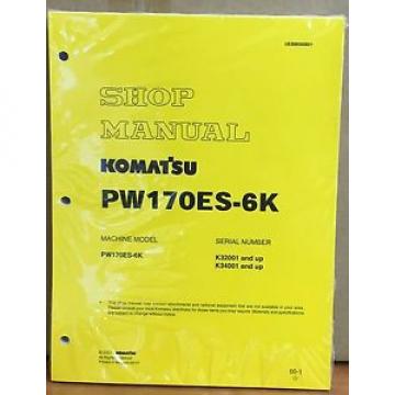 Komatsu Service PW170ES-6K HYDRAULIC Excavator Shop Manual NEW REPAIR