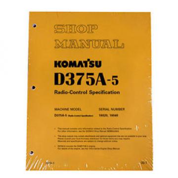 Komatsu D375A-5 Radio-Control Specification Service Printed Manual