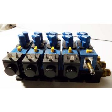 1 Canada Greece USED REXROTH 898-500-391-2 PNEUMATIC MANIFOLD W/ 572 745 SOLENOID VALVE ASSY