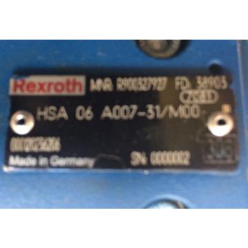 REXROTH HYDRAULIC CONTROL VALVE / GEAR HSA-06-A007-31 , 7081 MNR R 900327927 Origin