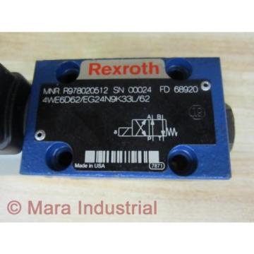 Rexroth Russia Mexico Bosch R978020512 Valve 4WE6D62/EG24N9K33L/62 - New No Box