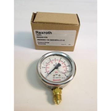 New India Canada Bosch Rexroth R900051035 ABZMM63 Manometer Pressure Gauge 100 Bar/MPA 