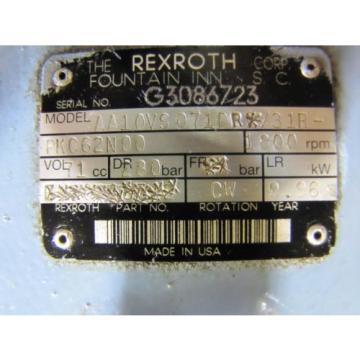 REXROTH Canada Dutch AA10VS071DR*/31R-PKC62N00 HYDRAULIC PUMP 2&#034; INLET 1&#034; OUTLET 1-1/4&#034; SHAFT