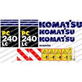 KOMATSU pc240lc Escavatore Adesivo Decalcomania Set