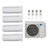 41,000 Btu 177 Seer Daikin Ductless Mini Split Heat Pump System - 7K-7K-12K-15K