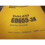 Komatsu GD655-3A Motor Grader Operation &amp; Maintenance Manual s/n 10001-